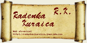 Radenka Kuraica vizit kartica
